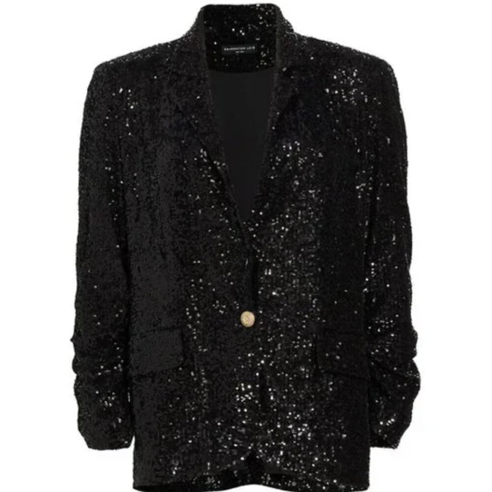 Generation Love Avery Sequined Blazer | Color: black | Size: XS